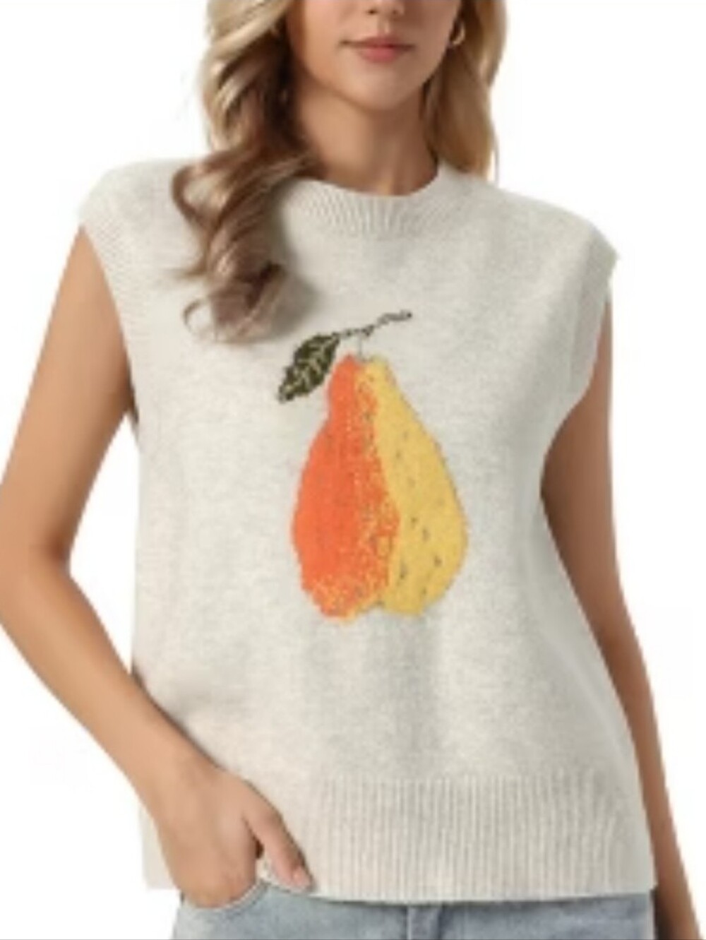 Cider Pear Sleeveless Sweater
